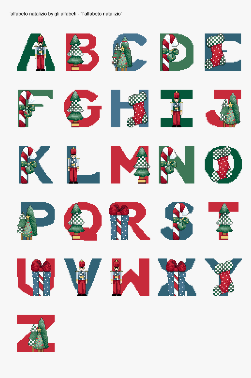 Christmas Cross Stitch Lettering, HD Png Download, Free Download