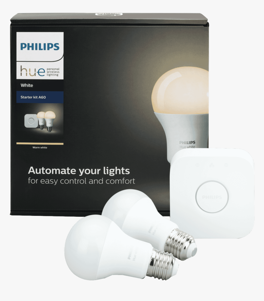 Philips Hue E27 Starter Kit A60 White, HD Png Download, Free Download