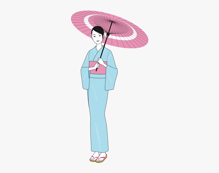 Japanese Woman With Parasol - Geisha, HD Png Download, Free Download