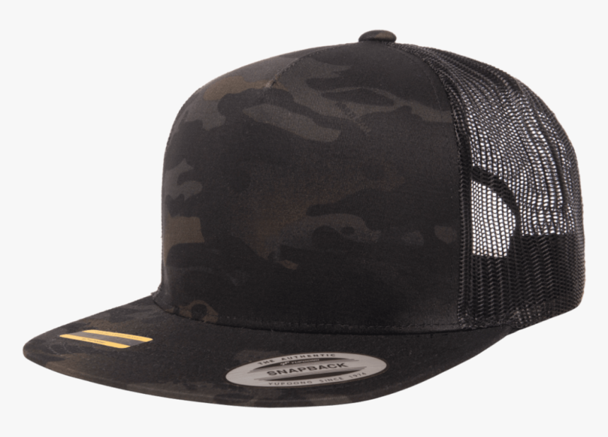 Yupoong Flat Bill Classic 5 Panel Trucker Camo - Baseball Cap, HD Png Download, Free Download