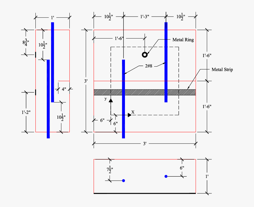 Projection Views Of The Reinforced Concrete Slab - Slab Projection, HD Png Download, Free Download