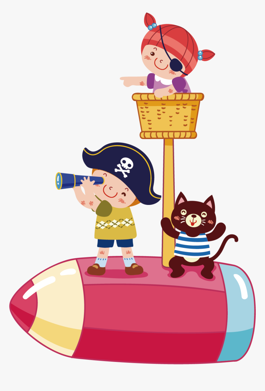 Piracy Cartoon Child Illustration - Illustration, HD Png Download, Free Download