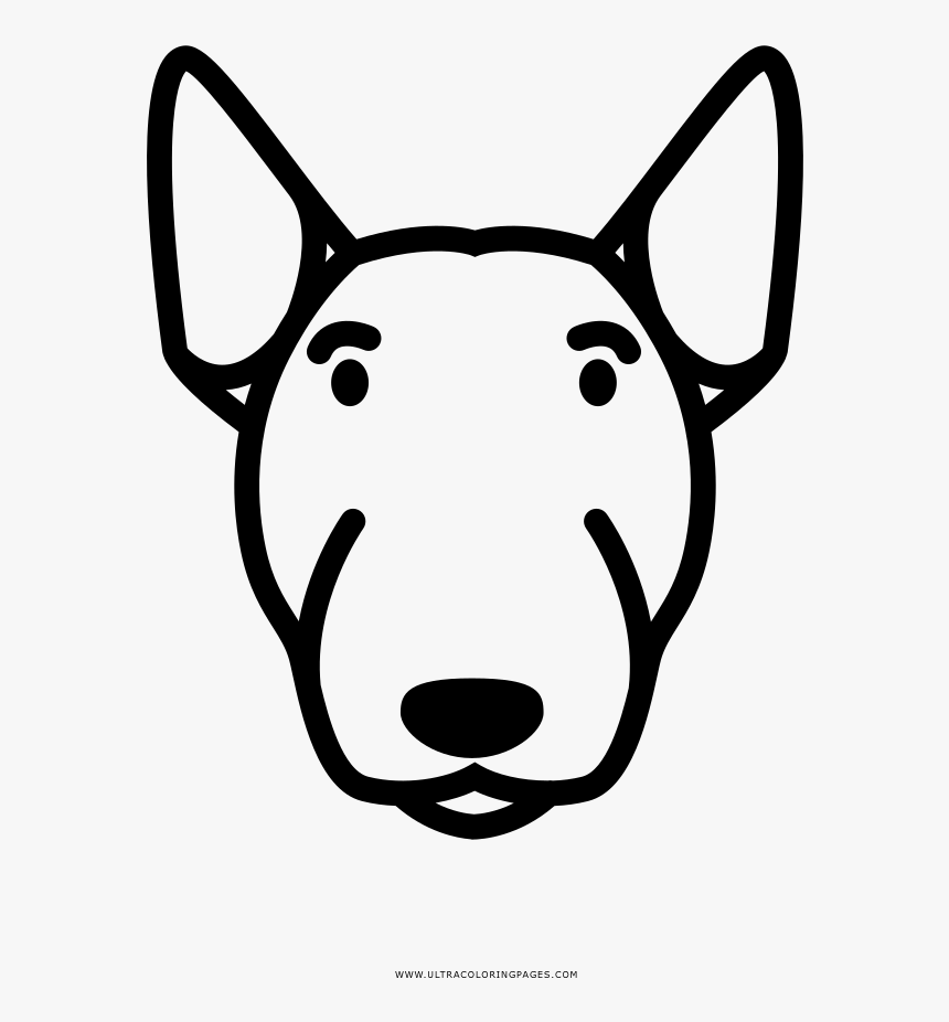 Bull Terrier Coloring Page - Bull And Terrier, HD Png Download, Free Download