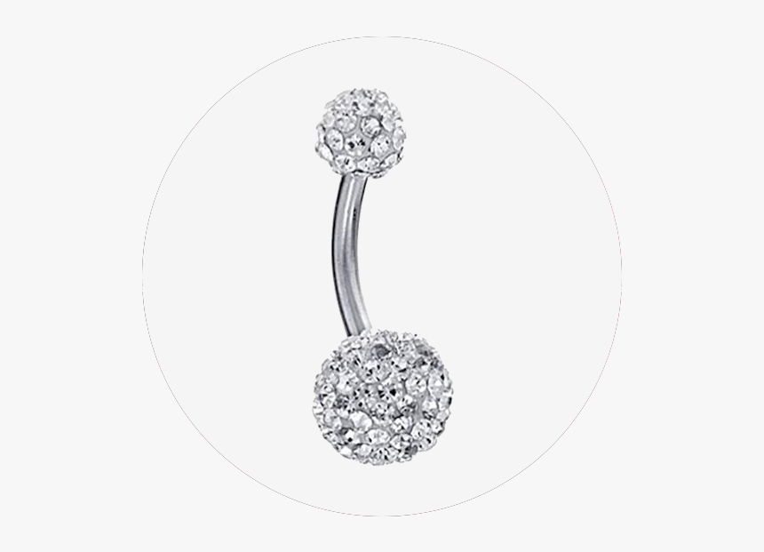 Bodyj4you® 14g Crystal Belly Button Ring Bling - Barbell Piercing For Belly Button, HD Png Download, Free Download