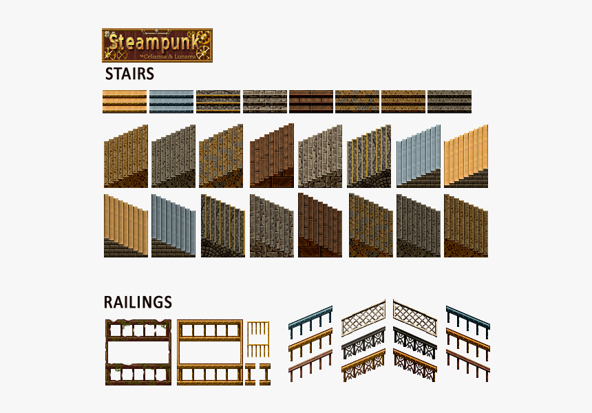 Rpg Maker Stairs Tileset, HD Png Download, Free Download