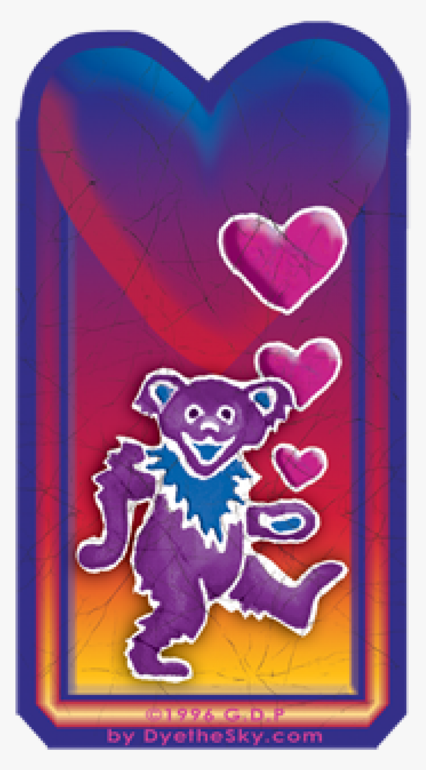 Grateful Dead Bear Heart Sticker - Grateful Dead Dancing Bears, HD Png Download, Free Download