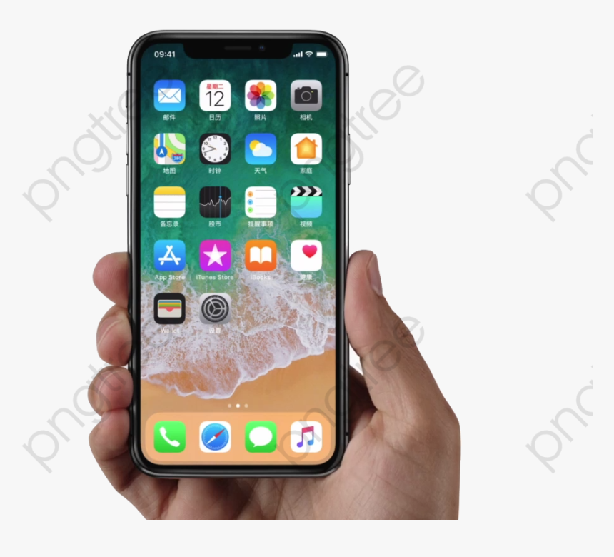 Transparent Iphone Clipart - Iphone X Handheld, HD Png Download, Free Download