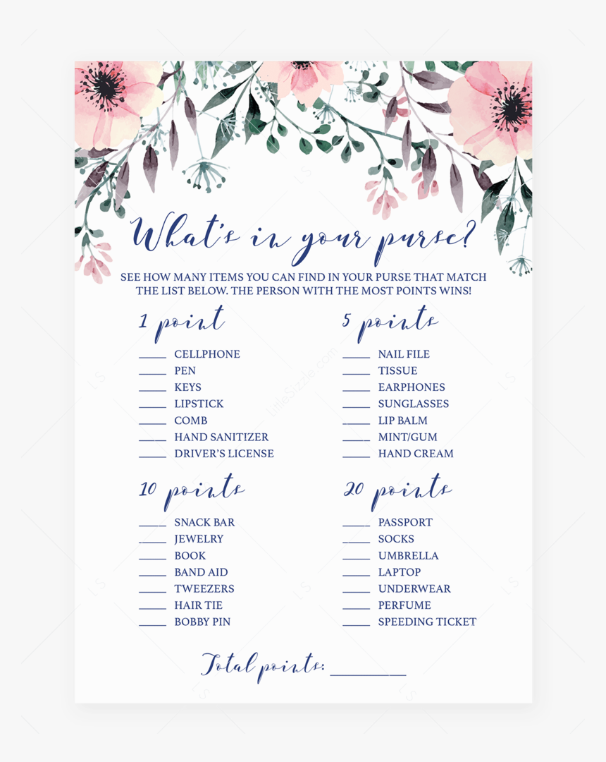 Spring Bridal Shower Ideas For Games By Littlesizzle"
 - Wedding Evening Invitations Template, HD Png Download, Free Download