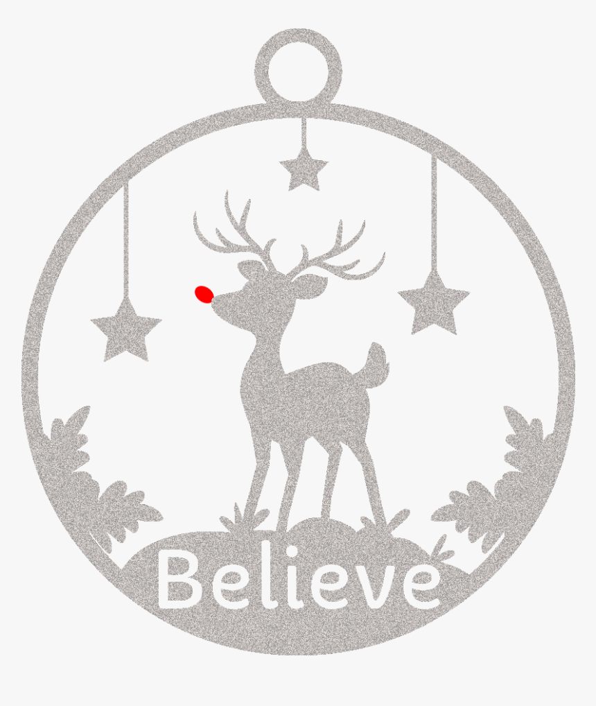 Believe In Magic Christmas Tree Ornament"
 Class= - Christmas Balls Clipart Silhouette, HD Png Download, Free Download