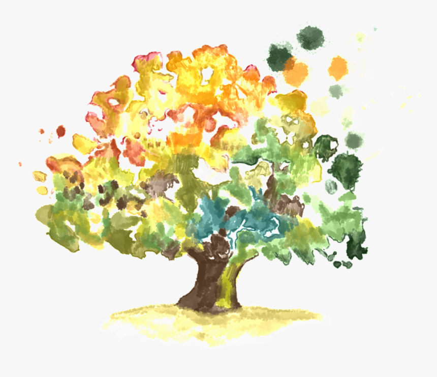 Cartoon Hand Painted Hd Beautiful Creative Tree Vector - Creative Tree Logo Transparent, HD Png Download, Free Download