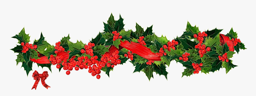 Christmas Day Garland Santa Claus Wreath Portable Network - Christmas Garland Png Transparent, Png Download, Free Download