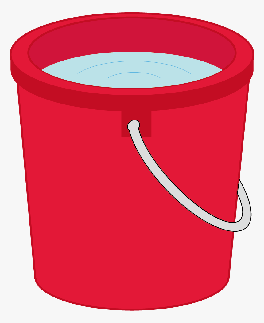 Bucket Clipart Red Bucket - Cylinder Object Clip Art, HD Png Download, Free Download