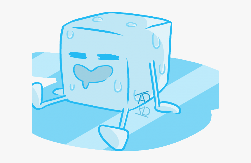 Drawn Ice Block Ice - Animated Melting Ice Cube, HD Png Download, Free Download
