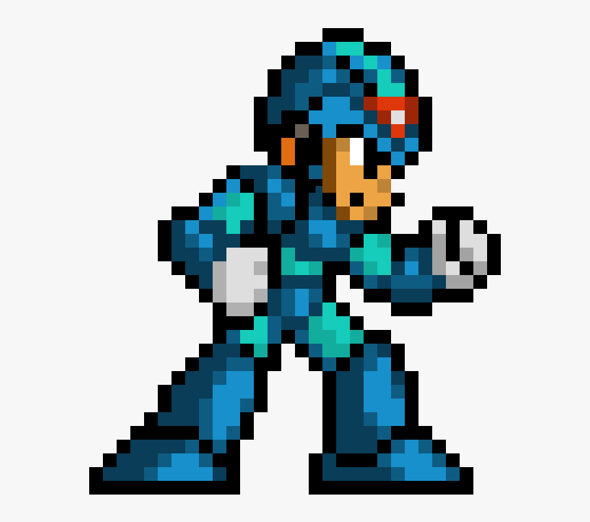 Megaman X Pixel Art - Piskel Megaman, HD Png Download - kindpng
