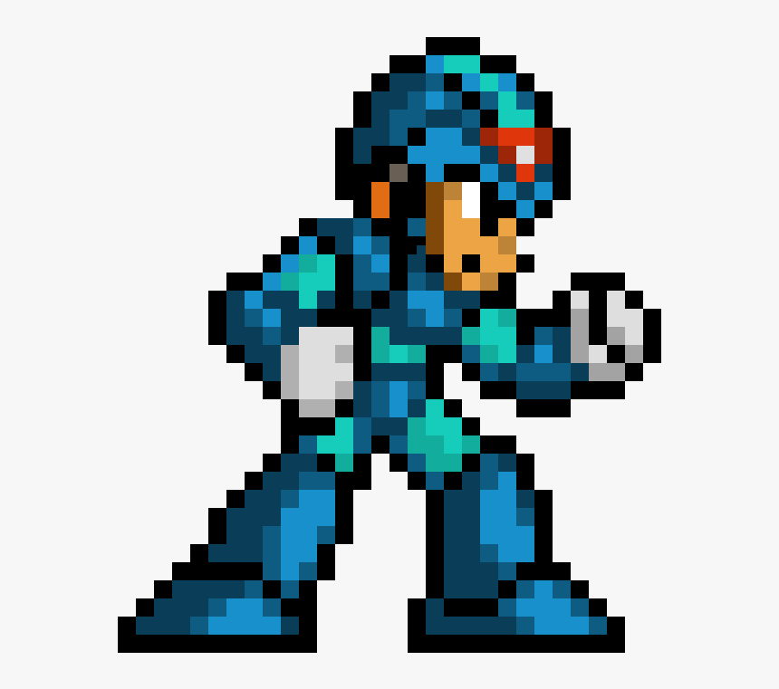 Megaman X Pixel Art - Piskel Megaman, HD Png Download, Free Download