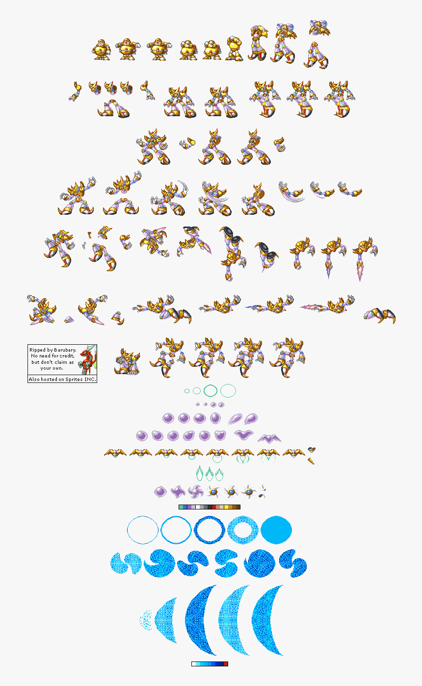 Megaman X4 Sprite Sheet , Png Download - Mega Man X4 Sprites, Transparent Png, Free Download