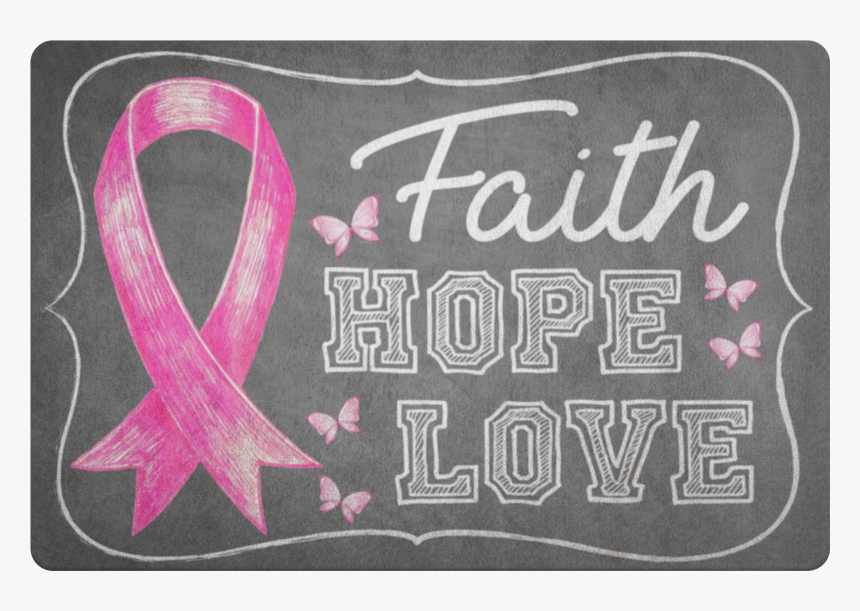 Faith Hope Love Pink Ribbon Doormat"
 Data-zoom="//cdn - Blackboard, HD Png Download, Free Download