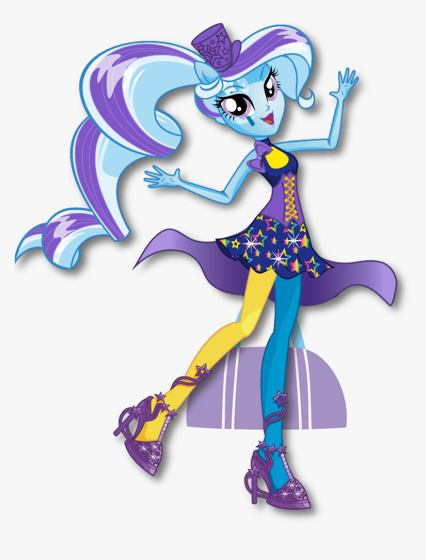 Artwork Clipart My Little Pony Rainbow - My Little Pony Equestria Girls Rainbow Rocks Trixie, HD Png Download, Free Download