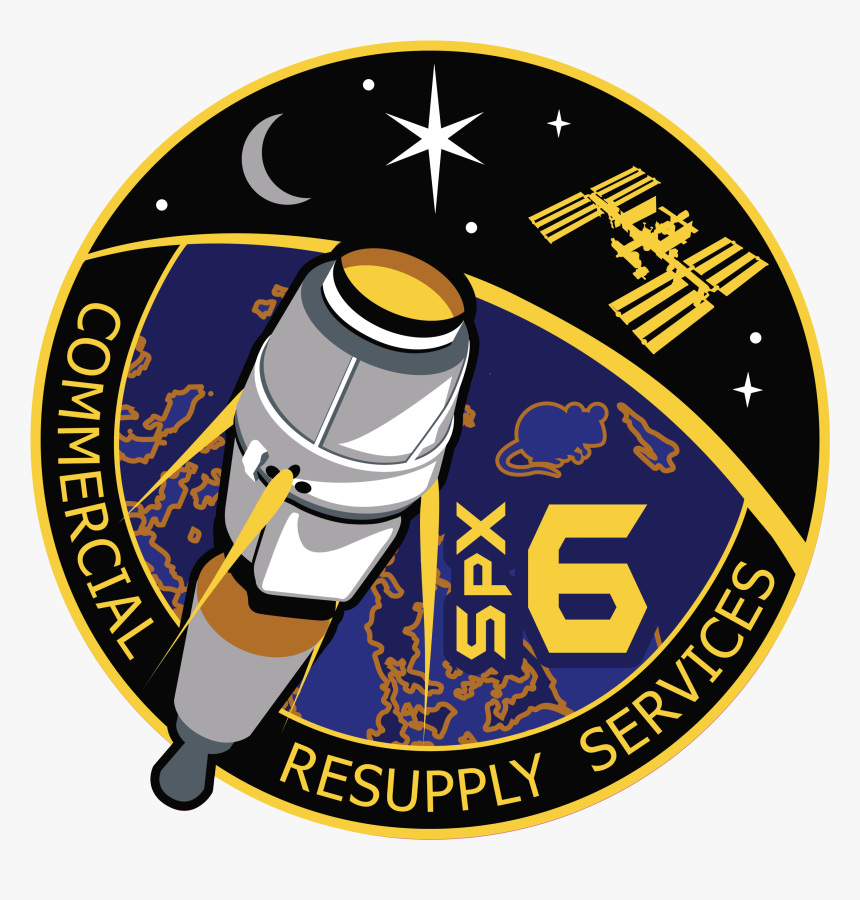 Spacex Crs-6 Patch - Spacex Crs-6, HD Png Download, Free Download