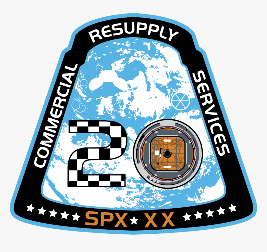 666px Spacex Crs 20 Patch - Spacex Crs 20 Mission Patch, HD Png Download, Free Download