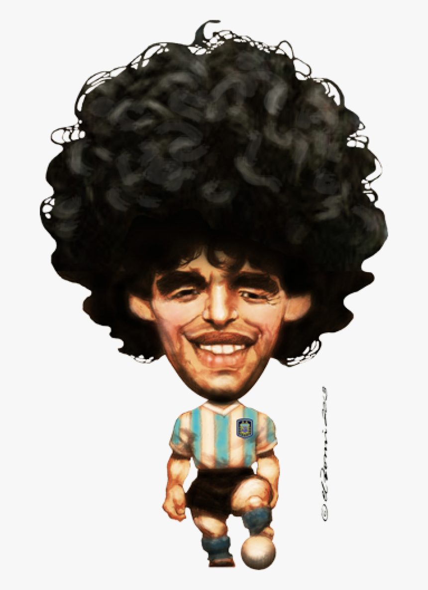 Pin By Nilton On Diego Maradona - Football Player Caricature, HD Png Download, Free Download
