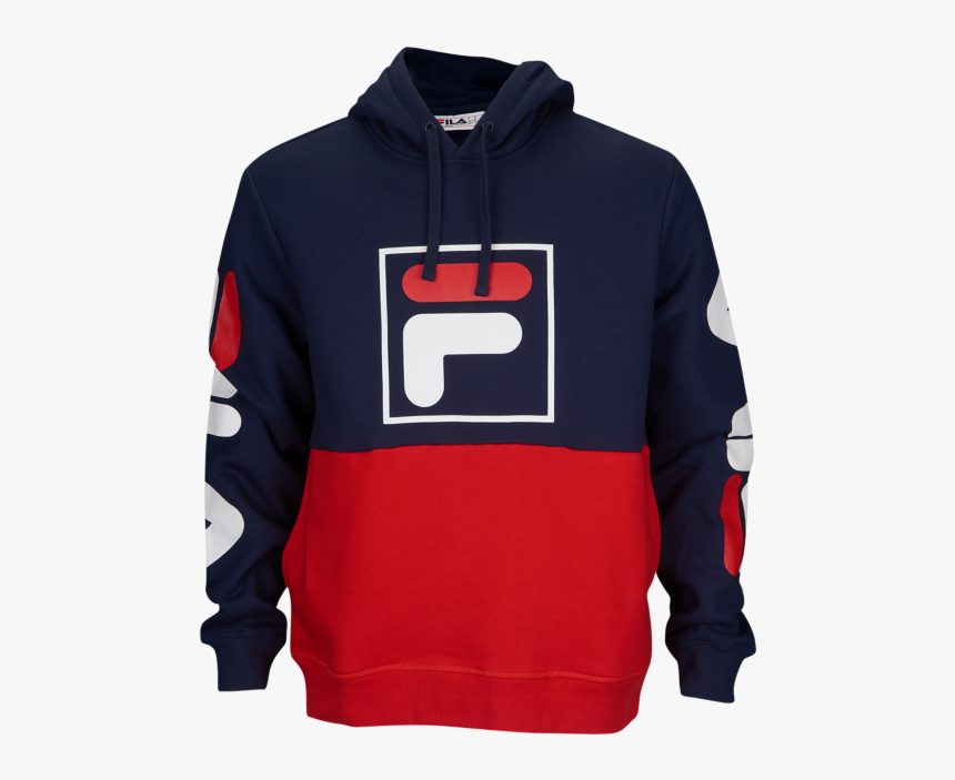 Red And Blue Fila Hoodie, HD Png Download, Free Download