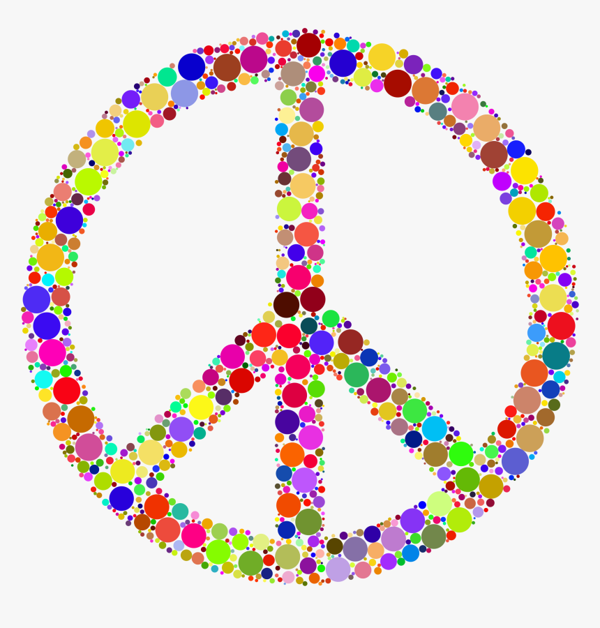 Hippie Peace Sign Clipart - Hippie Peace Sign Clip Art, HD Png Download, Free Download