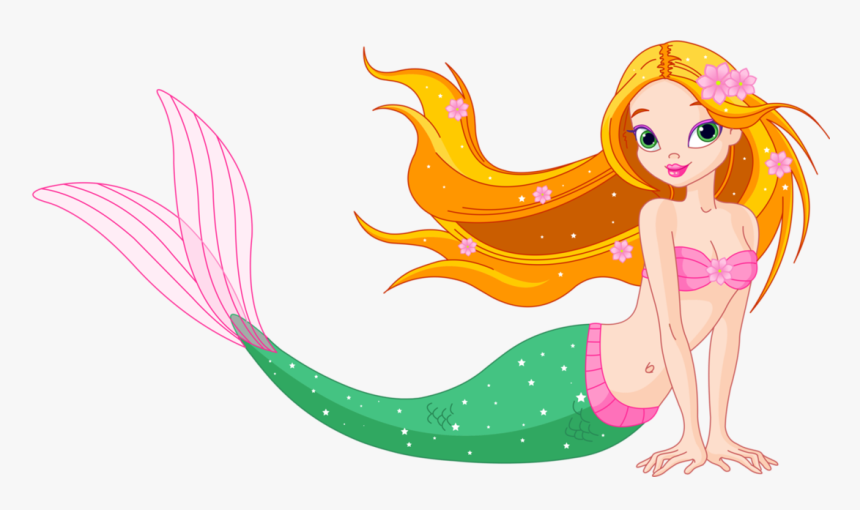 Disk Mermaid Vector, Views Album, Under The Sea, Clip - Cartoon Transparent Background Mermaid Png, Png Download, Free Download