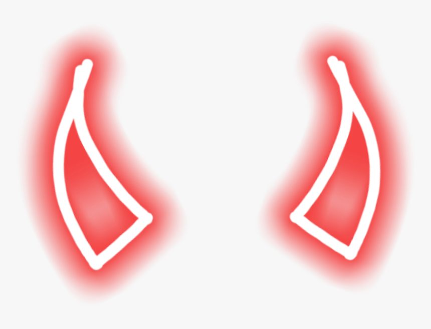 #cuernos #cuerno #horns #horn #red #neon #rojo #png - Graphic Design, Transparent Png, Free Download