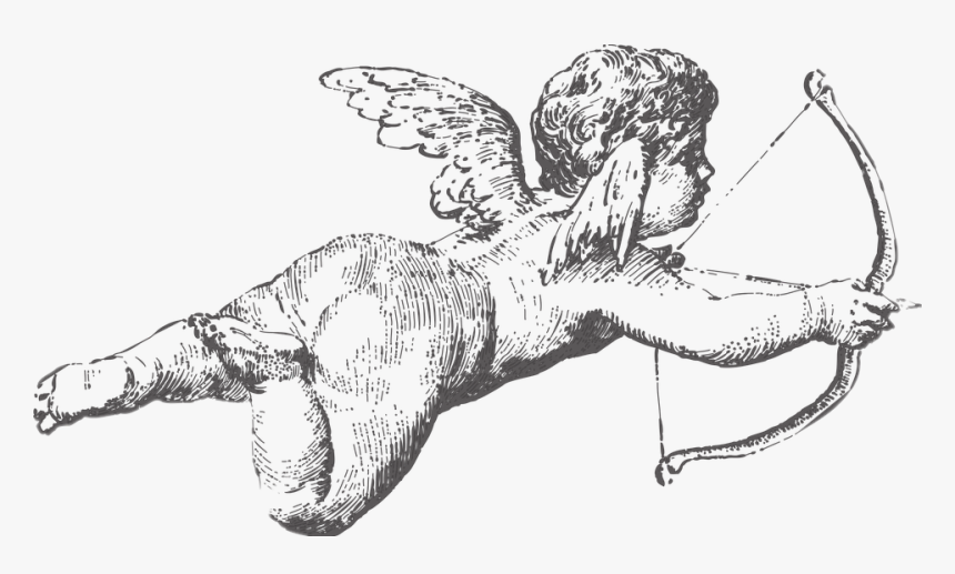 Unique Sketch Drawings Of Black Cherubs Wings for Kids