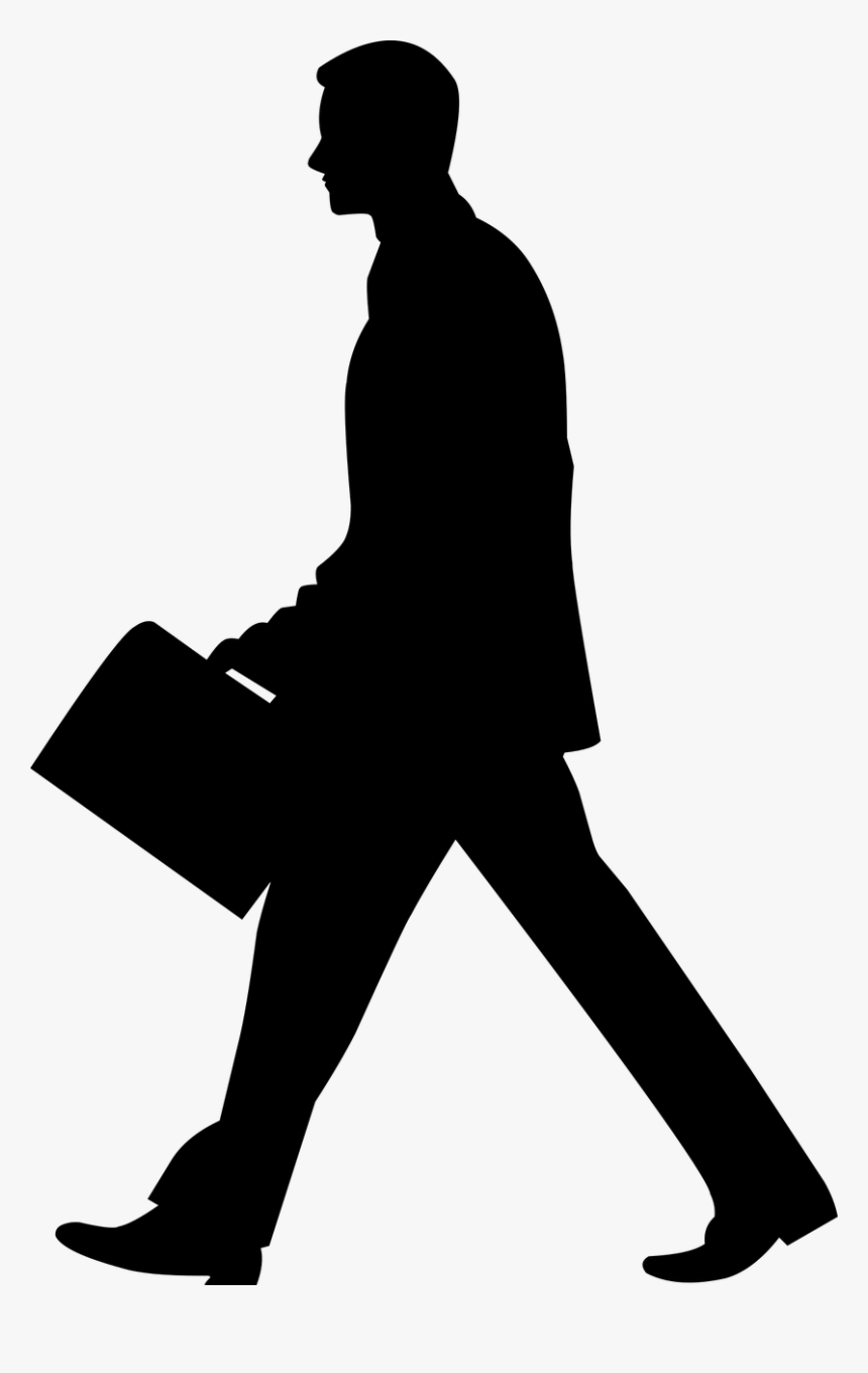 Man With Briefcase Silhouette, HD Png Download, Free Download