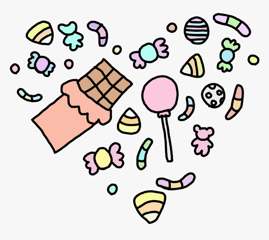 Transparent Kawaii Candy Png - Easy Kawaii Cute Drawings, Png Download