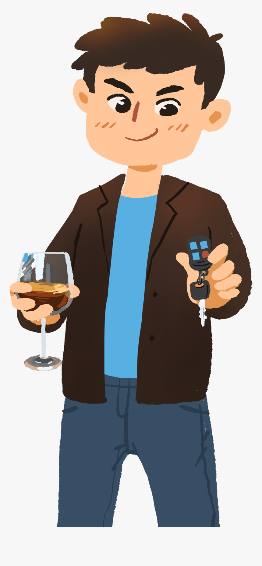 Transparent Hangover Clipart - Cartoon Picture Drinking Alcohol, HD Png Download, Free Download