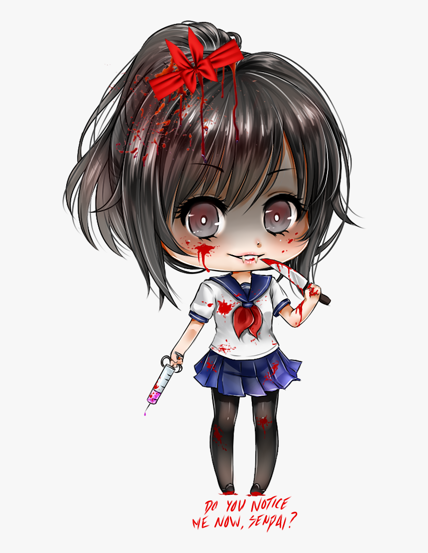 Personnage Yandere Simulator Chibi , Png Download - Yandere Simulator Yandere Chan Chibi, Transparent Png, Free Download
