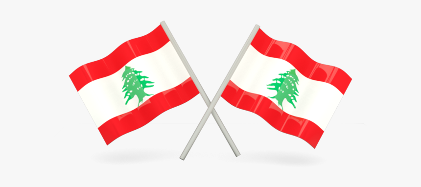 Two Wavy Flags - Coat Of Arms Of Lebanon, HD Png Download, Free Download