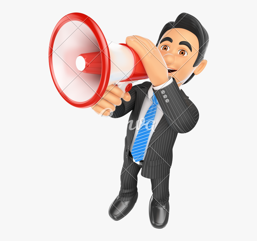 Megaphone Clipart Person Loudspeaker - Personas Hablando En Megafonos, HD Png Download, Free Download