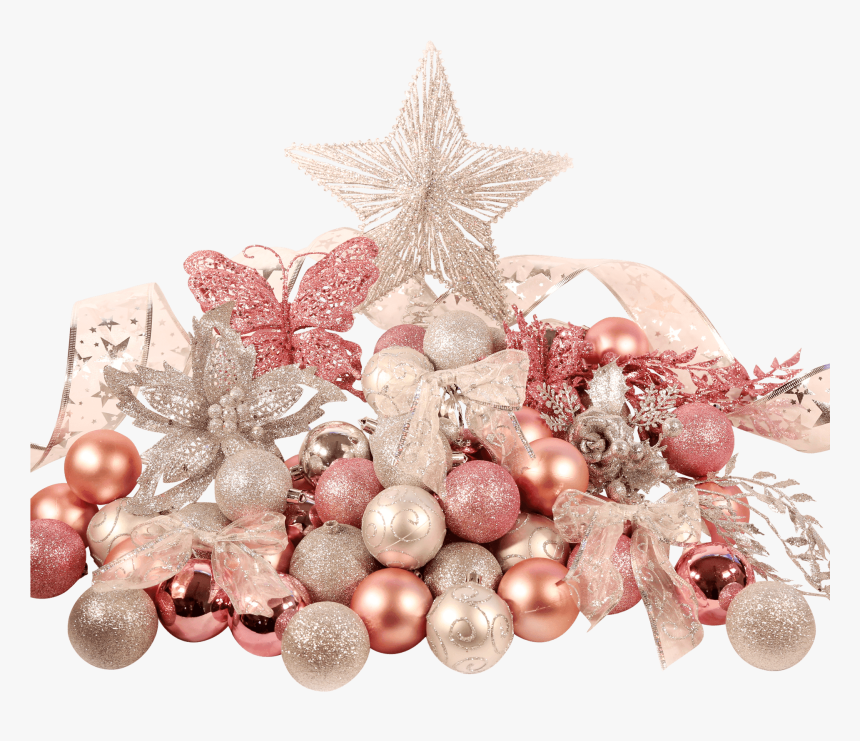 3ft Festive Christmas Tree Decoration Set In Pink And - Christmas Tree Pink Png, Transparent Png, Free Download