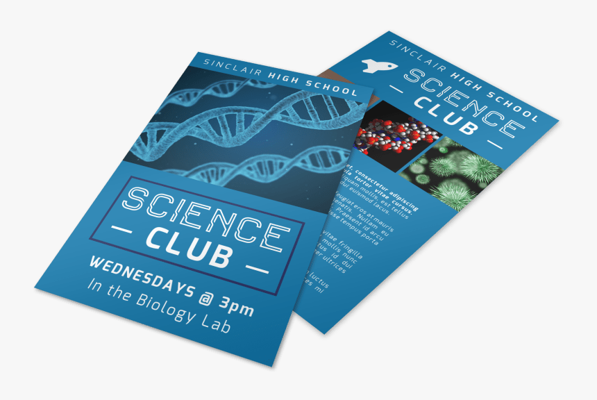 Science Club Flyer Template Preview - Brochure, HD Png Download, Free Download