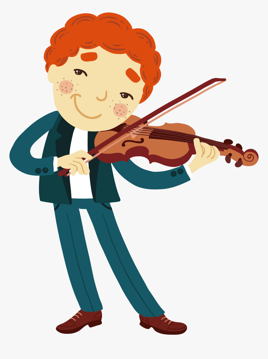 Musician Clipart Music Man - Man Playing A Violin Clipart, HD Png Download, Free Download