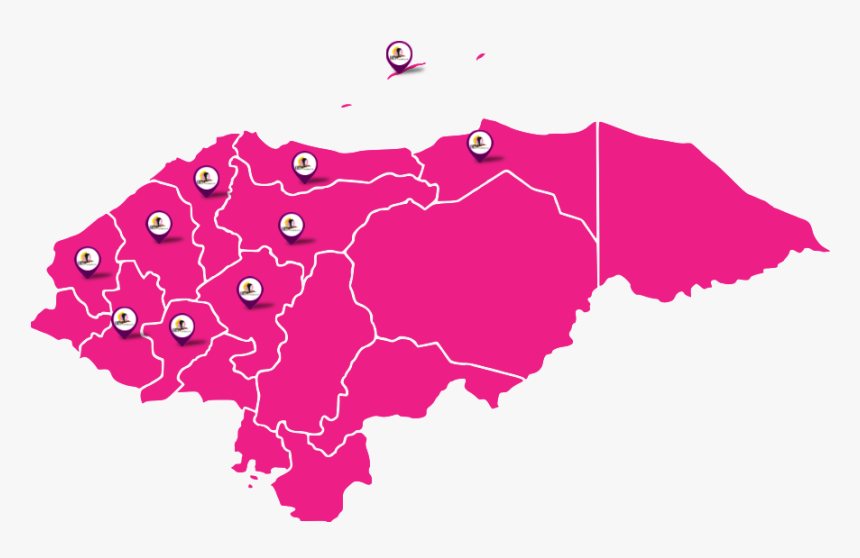 Transparent Mapa De Honduras Png - Mapa De Honduras Departamentos, Png Download, Free Download