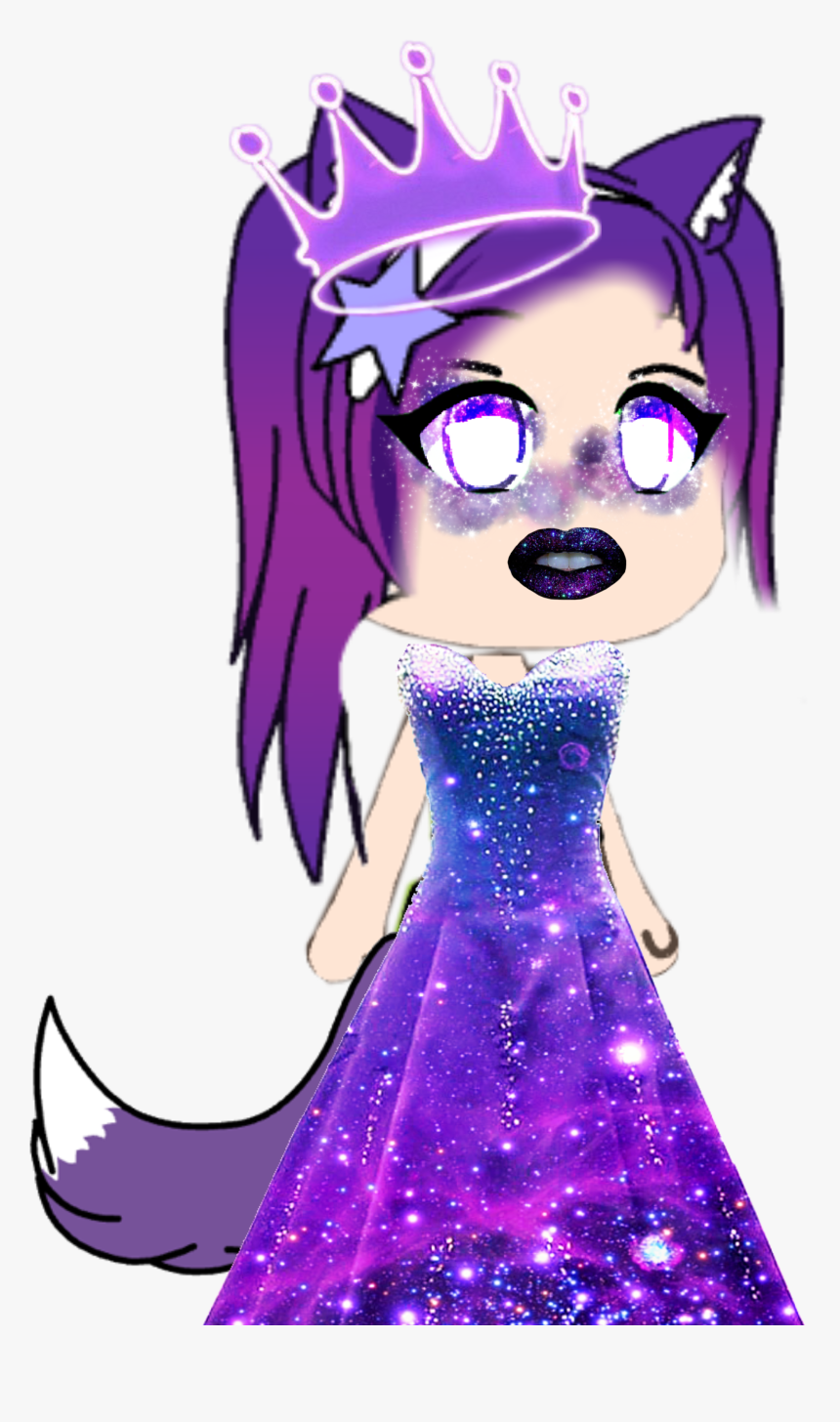 #gacha #hybrid #galaxy #wolf #purple, HD Png Download, Free Download