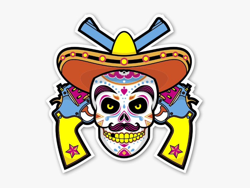 #freetoedit #caveira #caveiramexicana #cowboy - Mexican Skull, HD Png Download, Free Download