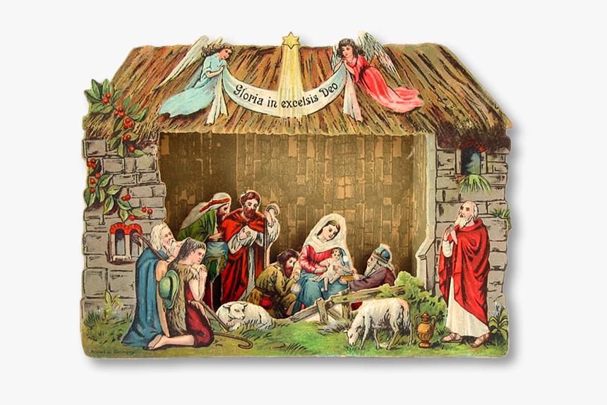 Berries Nativity Papermodelkiosk Com - Gloria In Excelsis Deo Clipart, HD Png Download, Free Download