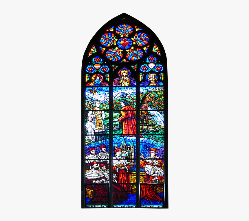 Gothic Stained Glass Window, HD Png Download, Free Download