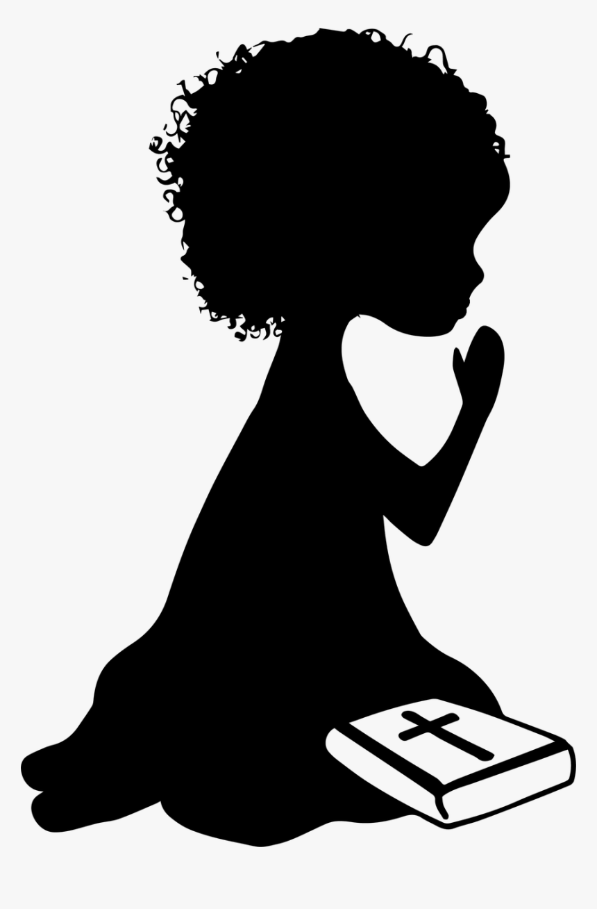 Black Girl Praying Silhouette, HD Png Download, Free Download