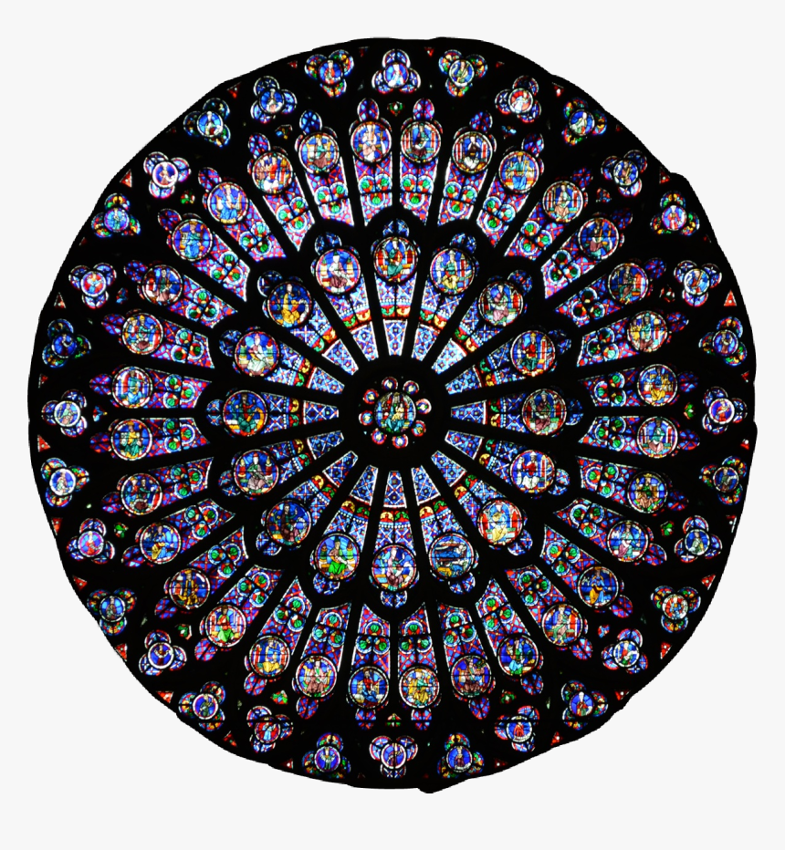 Dame #church #window #holy #dark #colorful - Rose Stained Glass Window St John The Divine, HD Png Download, Free Download