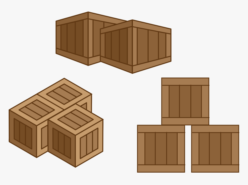 Vector Crates - Wooden Box Cartoon Png, Transparent Png, Free Download