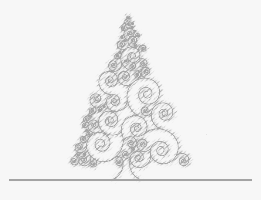 Drawing Grey Painted Sketch Pattern - Arbol De Navidad Gris Dibujo, HD Png Download, Free Download