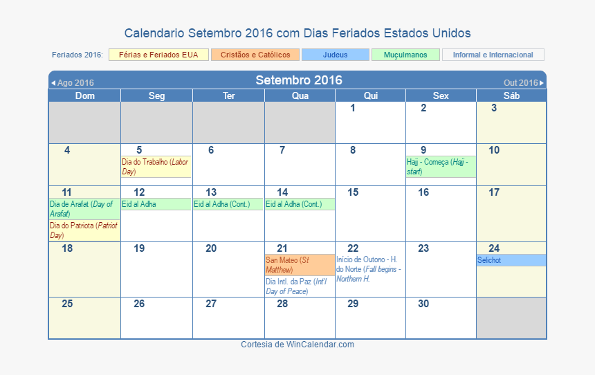 Calendário Dos Estados Unidos Setembro 2016 Em Formato - Holiday March 2013 Calendar, HD Png Download, Free Download