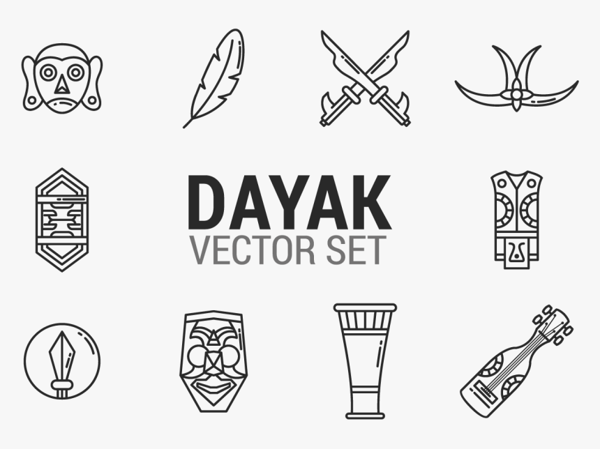 Dayak Icons Vector - Dayak Icon Png, Transparent Png, Free Download